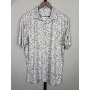 Peter Millar Featherweight Polo Shirt Men's L Cocktails Llanerch Country Club